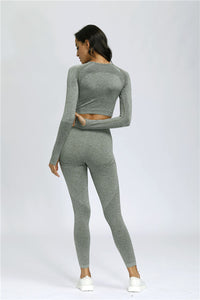 Long Sleeve Seamless Bra & Leggings Set