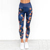 Blue Floral Leggings